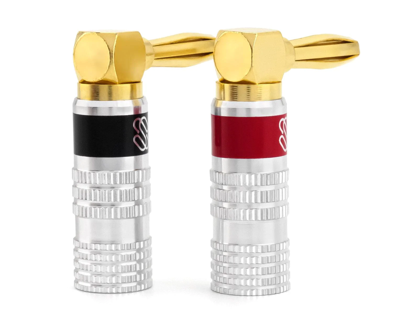 Silverback Banana Plugs with Right Angle Connectors