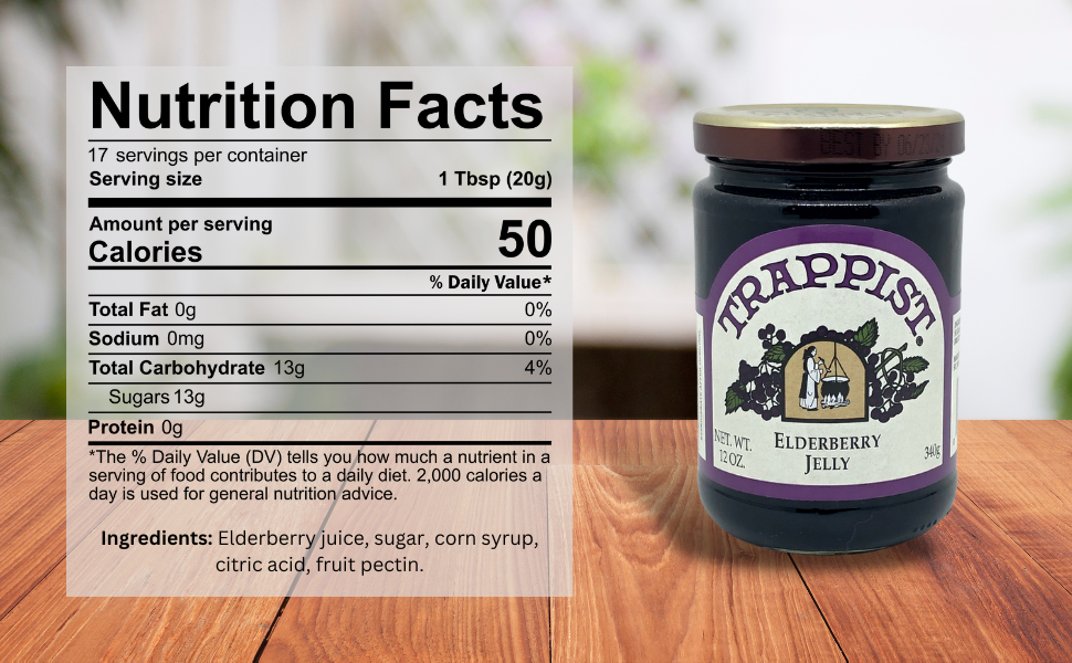 Trappist Elderberry Jelly 12 oz (2) With Bonus Spreader