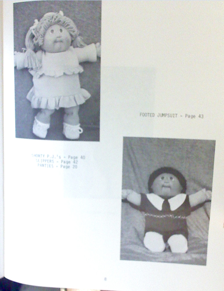 Cabbage Patch type Doll Wardrobe Patterns Machine Knitters