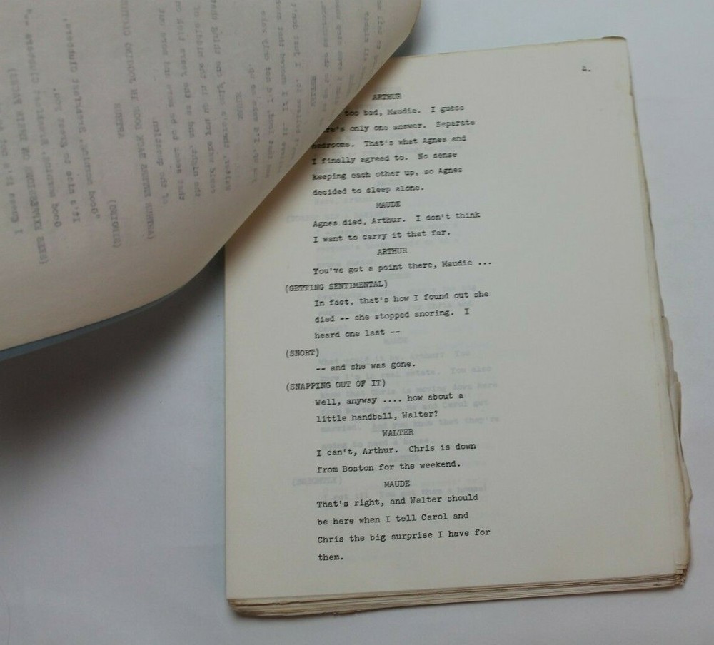 MAUDE / Budd Grossman 1973 Script "Carol's Problem" gift down payment on a house