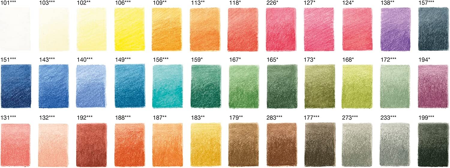 Faber-Castell 36-Piece Pitt Pastel Pencils in A Metal Tin