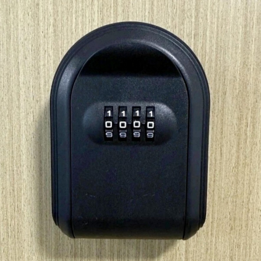 Black 4-digit Combination Password ABS Plastic Key Box Keys Storage Key Safe