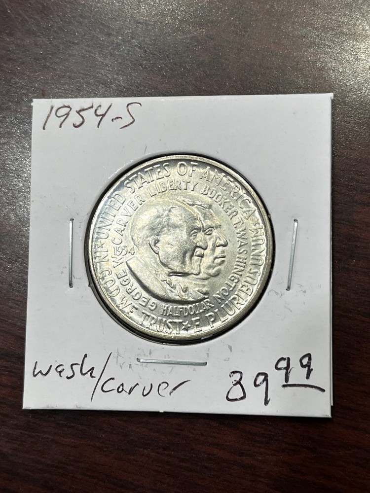 1954-S Washington-Carver Comm. Half Dollar