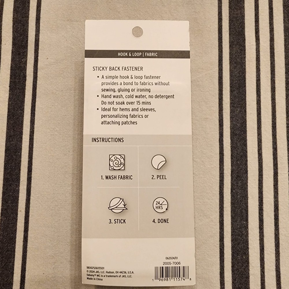 Fabany Hook Loop Fabric Rectangle Beige Sticky Back Fastener 24"x3/4"