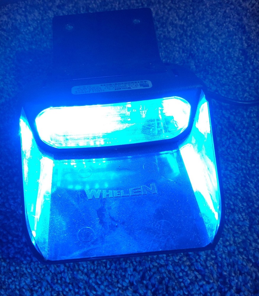 Whelen AVN1J Single Avenger Dash Light Red/Blue LED 12V Multiple Pattern