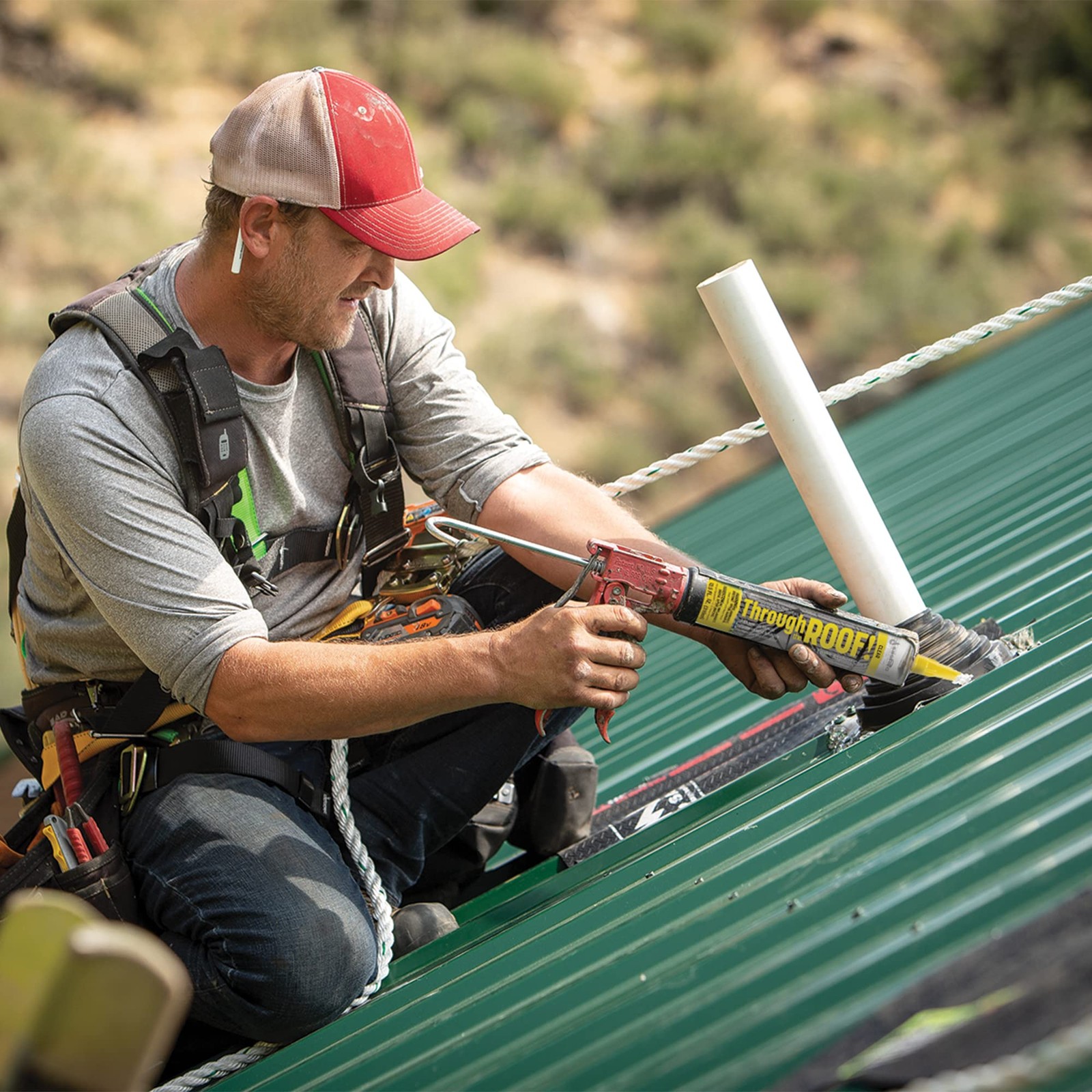 Sashco Through The Roof Clear Synthetic Rubber Roof Sealant 10.5 oz (Case of 12)