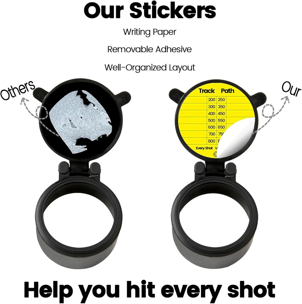 Twizz Scope DOPE Sticker Pack: Removable, Writable Adhesive Labels – 12 Pack (