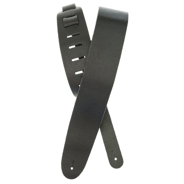D'Addario 25BL00 Basic Leather Guitar Strap - Black