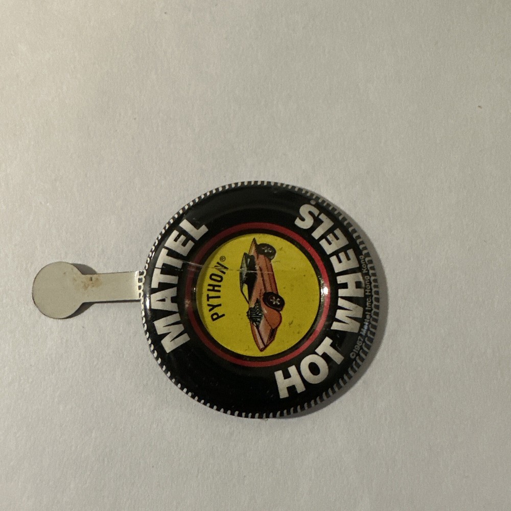 Vintage Mattel Lapel Tab Custom Python Car Hot Wheels 1967 Red Lines