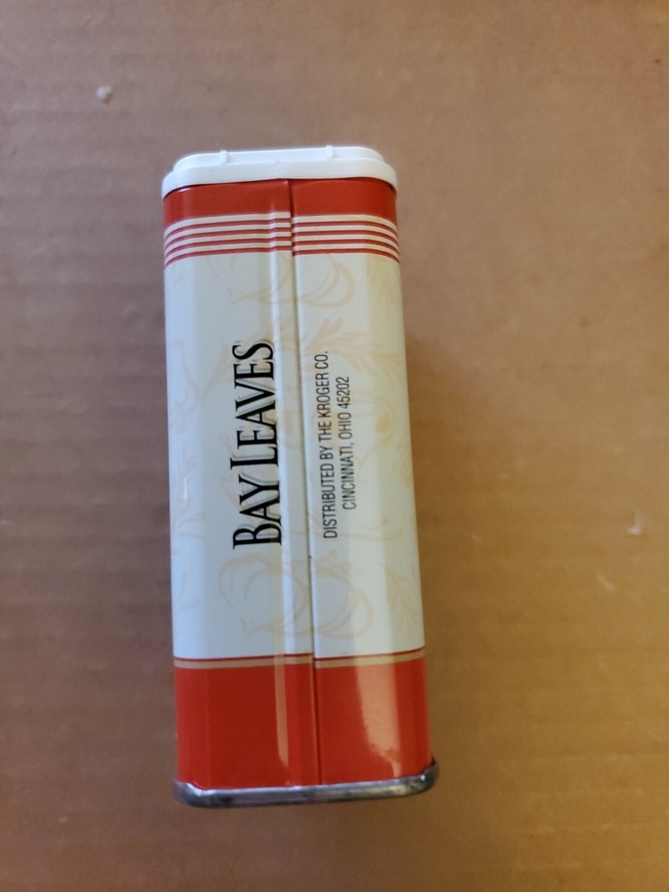 Kroger Bay Leaves Spice Tin, Empty D