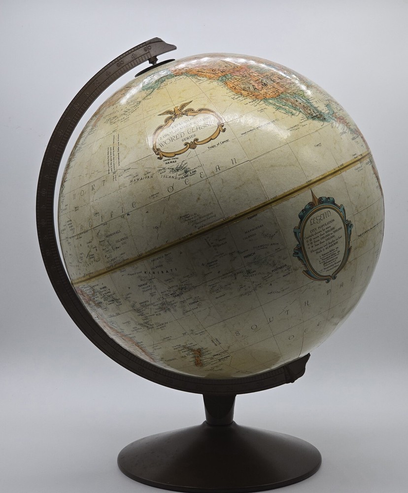 Vintage Replogle Globes 12" Diameter Scan Globe World Classic Series