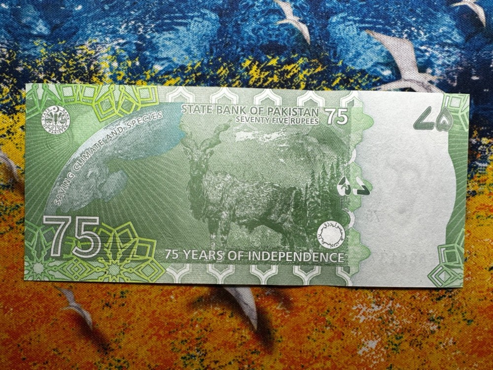 Pakistan 75 Rupees Commemorative Note UNC Condition