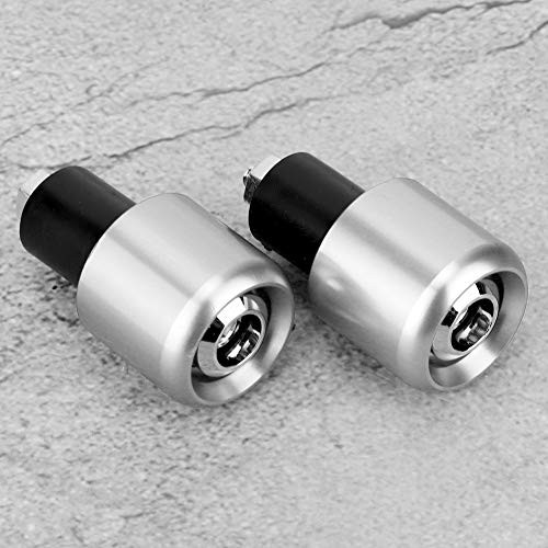 2Pcs Motorcycle Handle Bar End Plug, Easy Installation and Direct Silver