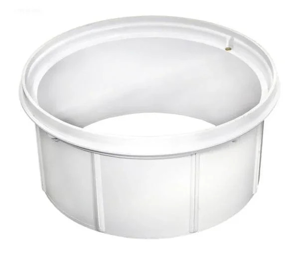 Deck collar, vinyl, white