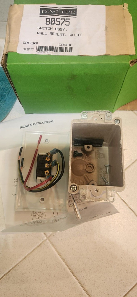 New Dalite 80575 Switch110vWhiteFreeShip !!