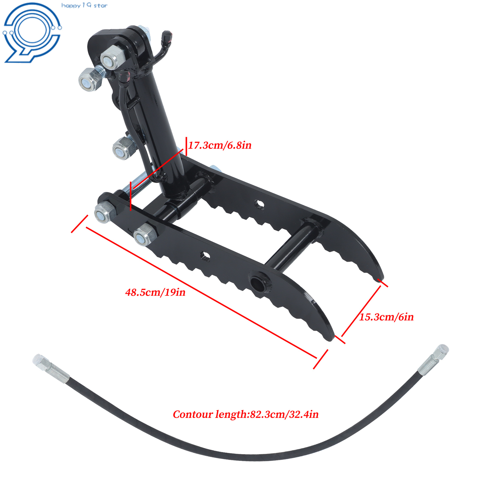 Hydraulic Thumb Attachment for Mini Excavator&Compact Digger Clamp Kit