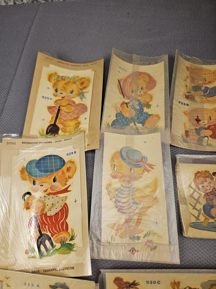 9 vtg duro Decorative Transfers #4