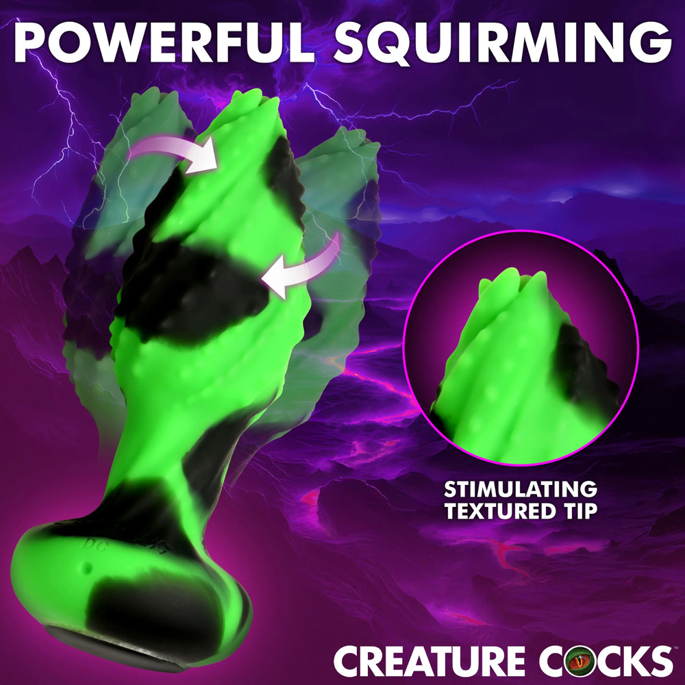 Powerful Vibrating Squirming Fantasy Remote Controlled Silicone Anal Butt Plug
