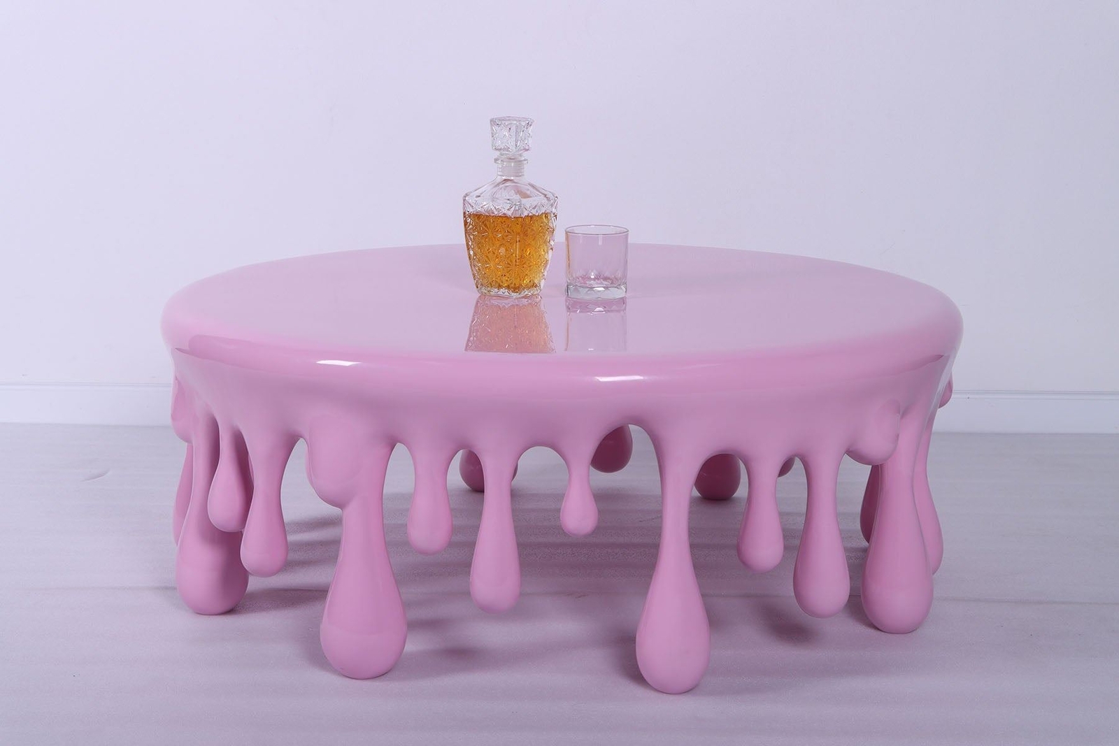Pink Melting Coffee Table Dripping Statue Ice Cream Prop Decor Home Furniture