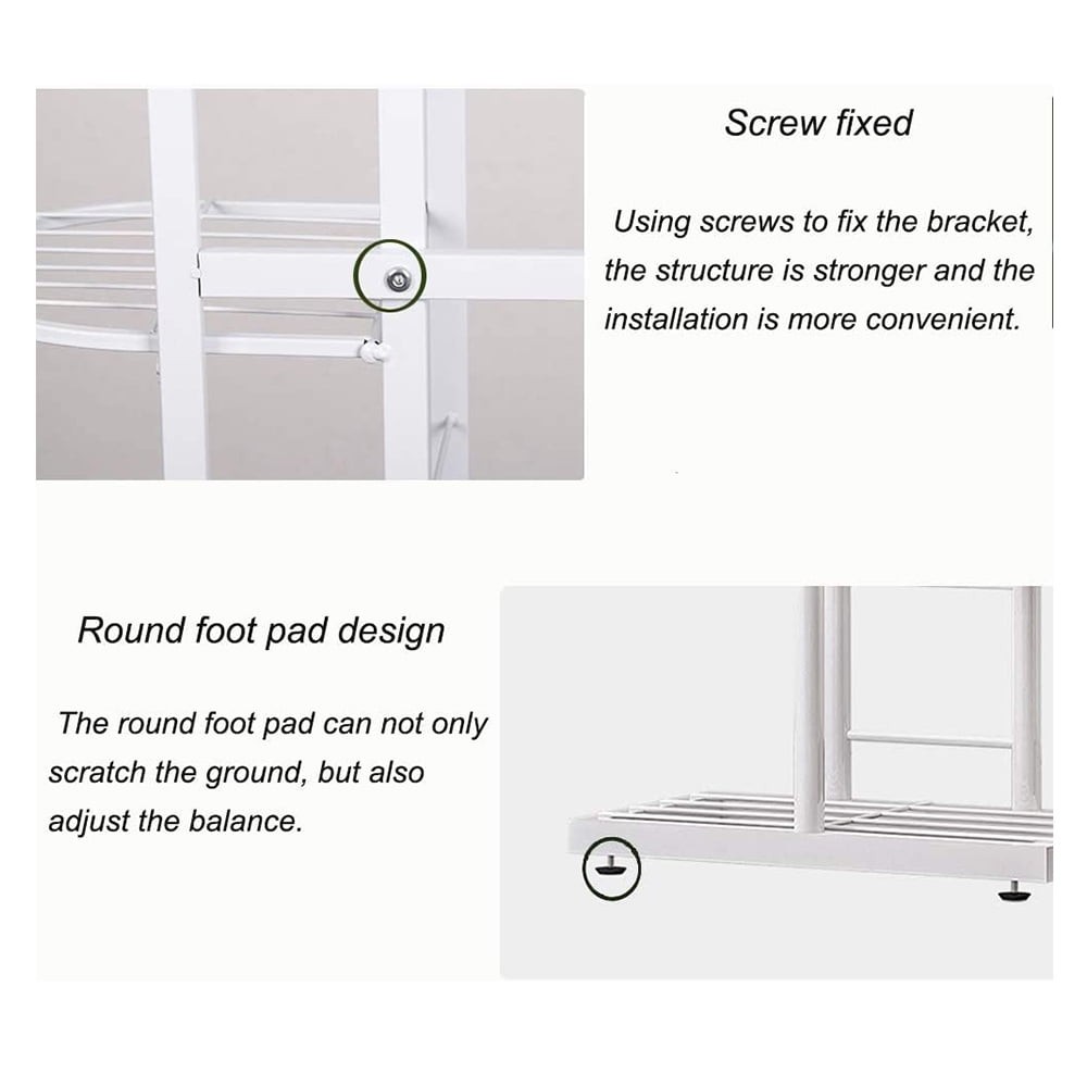 5-Shelf Plant Stand, Flower Stand Plant Display for Indoors and Outdoors, Metal