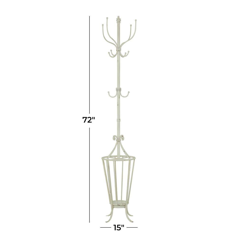 White Metal Coat Rack