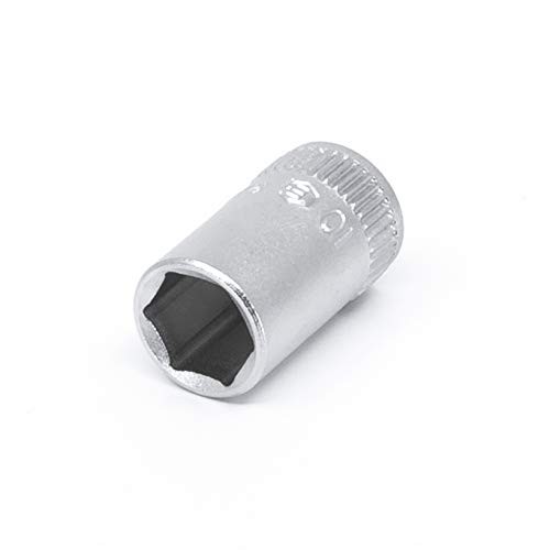 Genius Tools 222510 1/4" Dr. 10mm Hand Socket One Size, Silver
