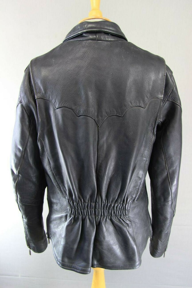 MILWAUKEE BLACK LEATHER BIKER JACKET WITH THINSULATE THERMAL LINING 36 INCH