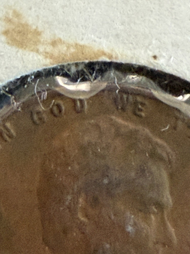 1940 Lincoln Cent Mint Error Clipped XF