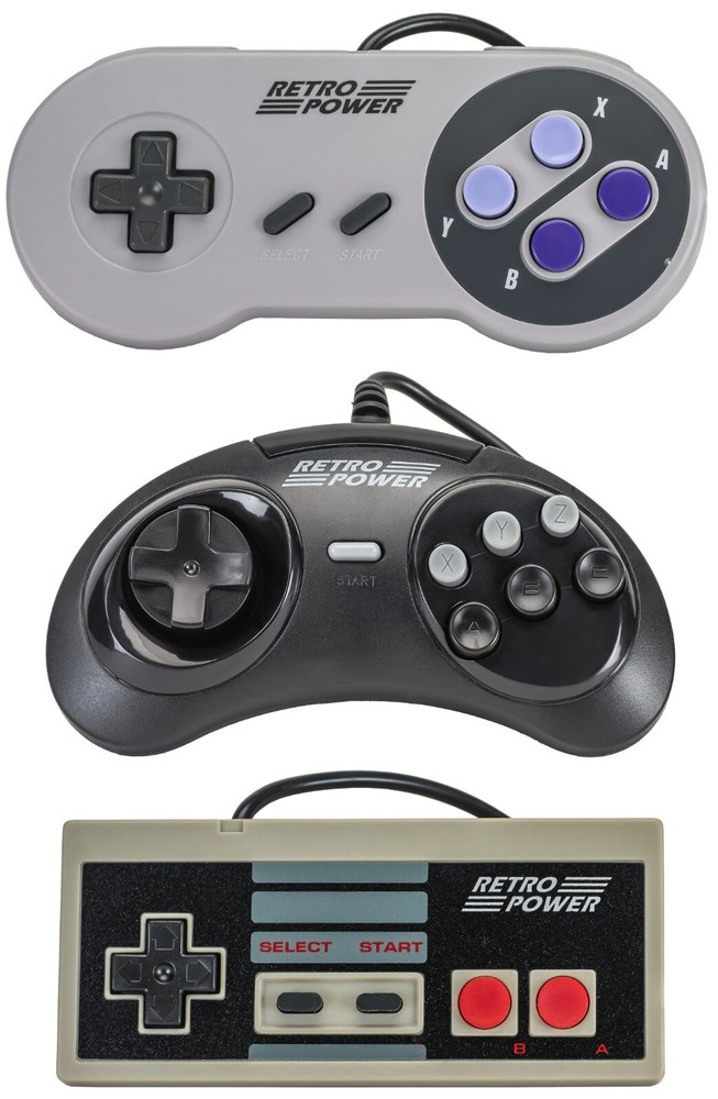 USB SNES, NES, Sega Genesis Controller 3-pack
