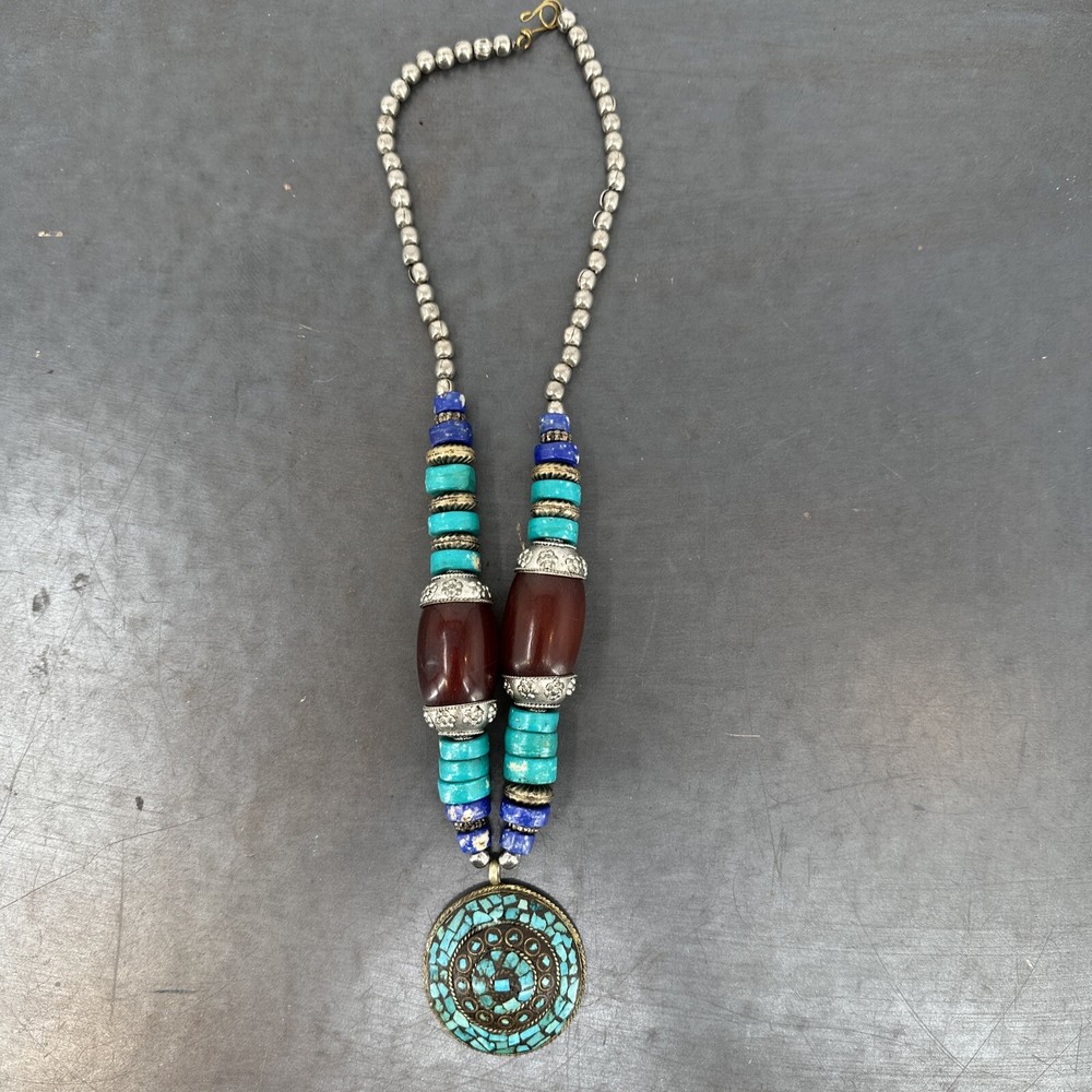 Tribal Pendant Multi Color As Is