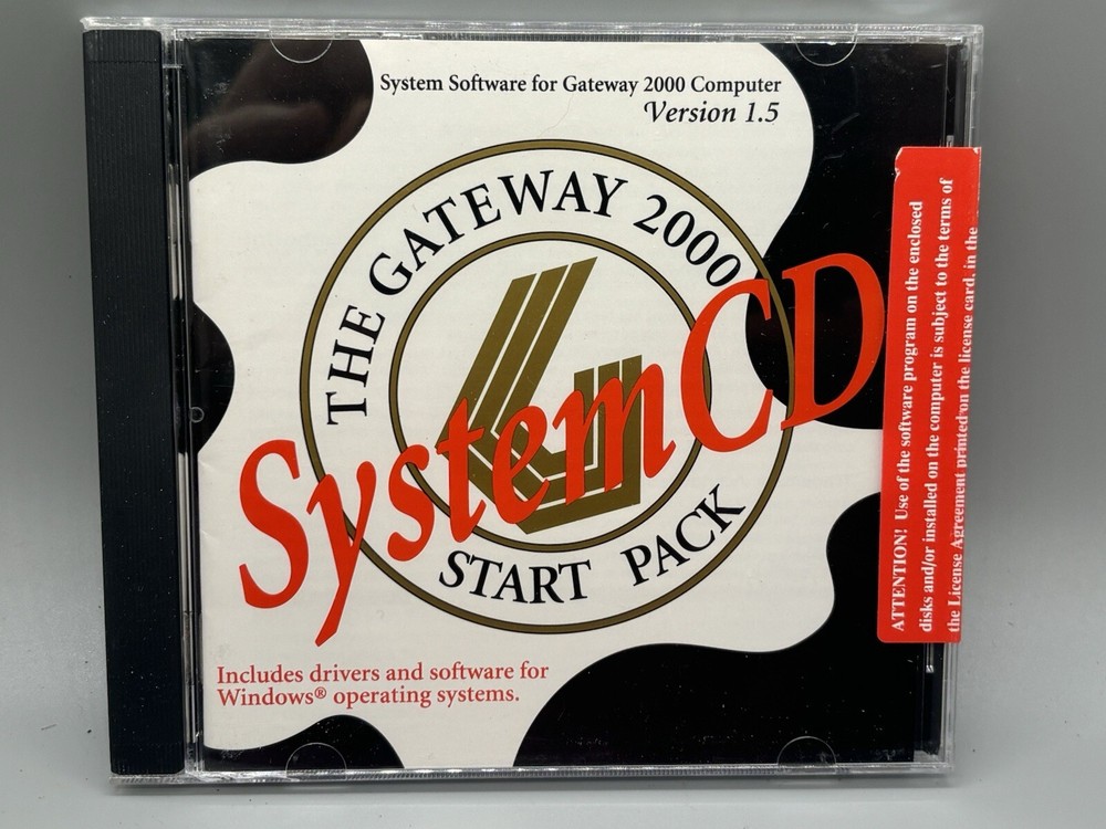 Gateway Start Pack Version 1.7 System CD 2000 Computer Software Drivers Sealed