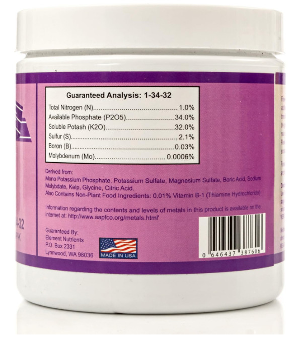 Bloom Booster & Yield Enhancer–Phosphorus & Potassium, 250g,for Soil&Hydroponics