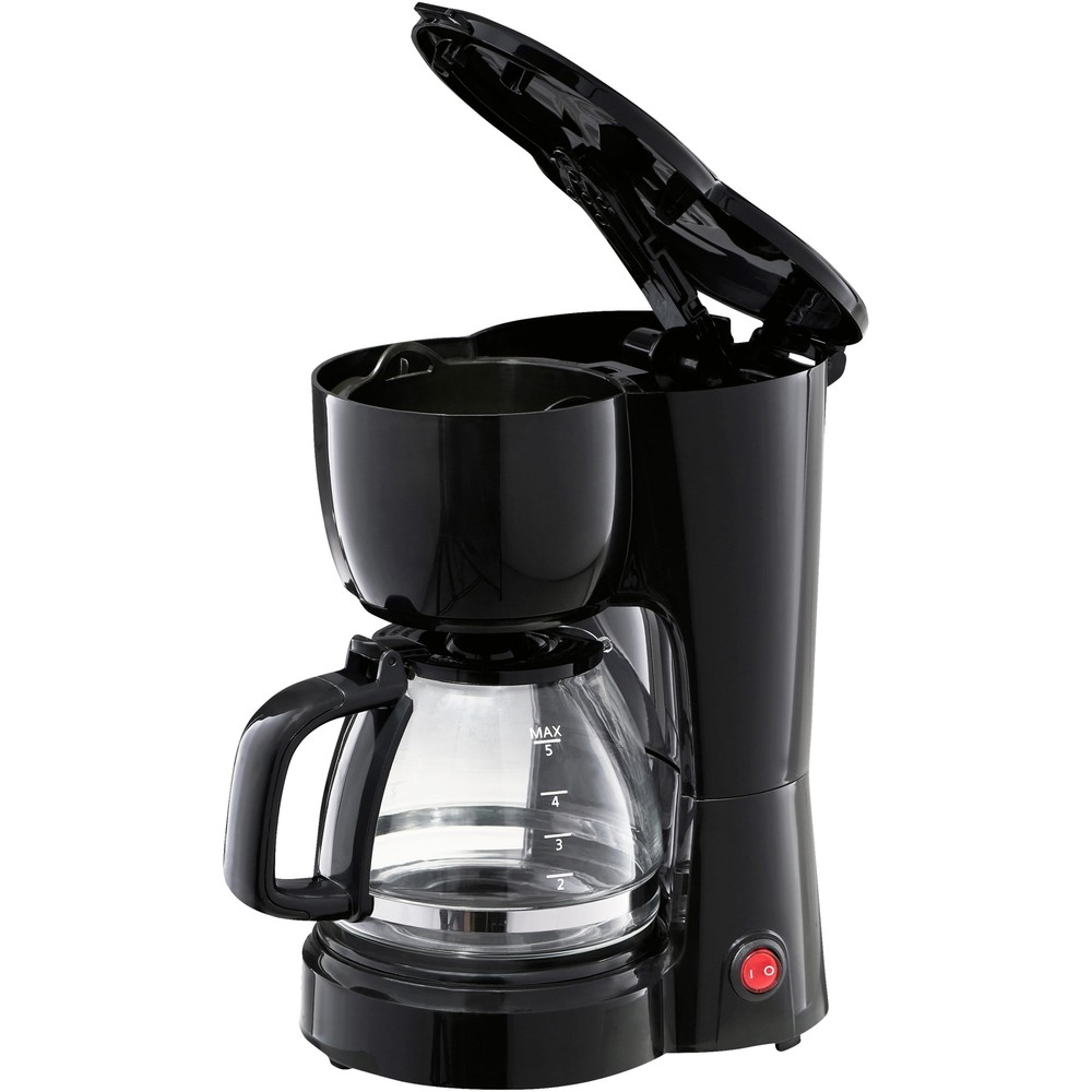 Mainstays 5-Cup Black Drip Coffee Maker with Removable Filter, Auto Keep Warm