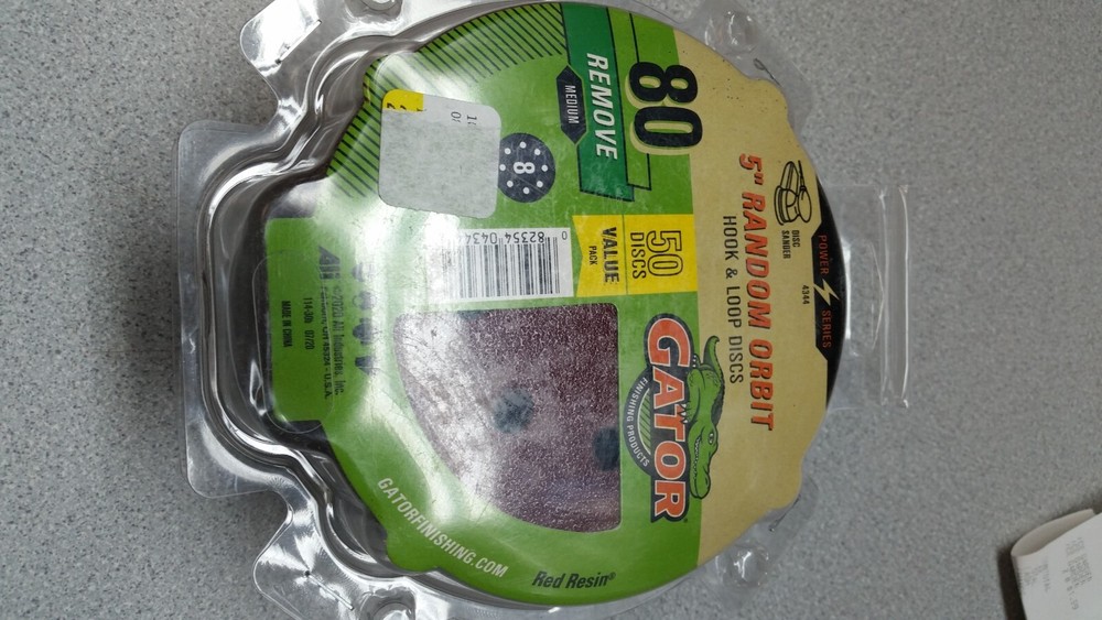 4344 50-Pack 5-Inch 80-Grit Hook & Loop Sanding Disc -