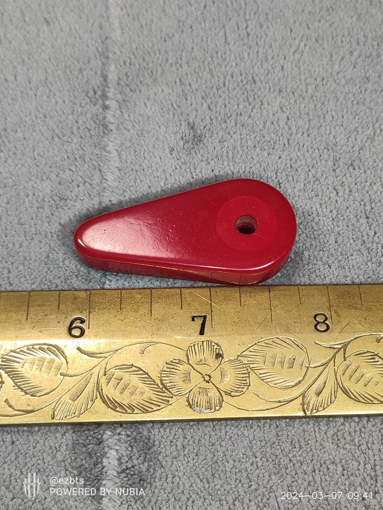 Bakelite Catalin Pinball Flipper Bat Cherry Red Nice One piece VHTF