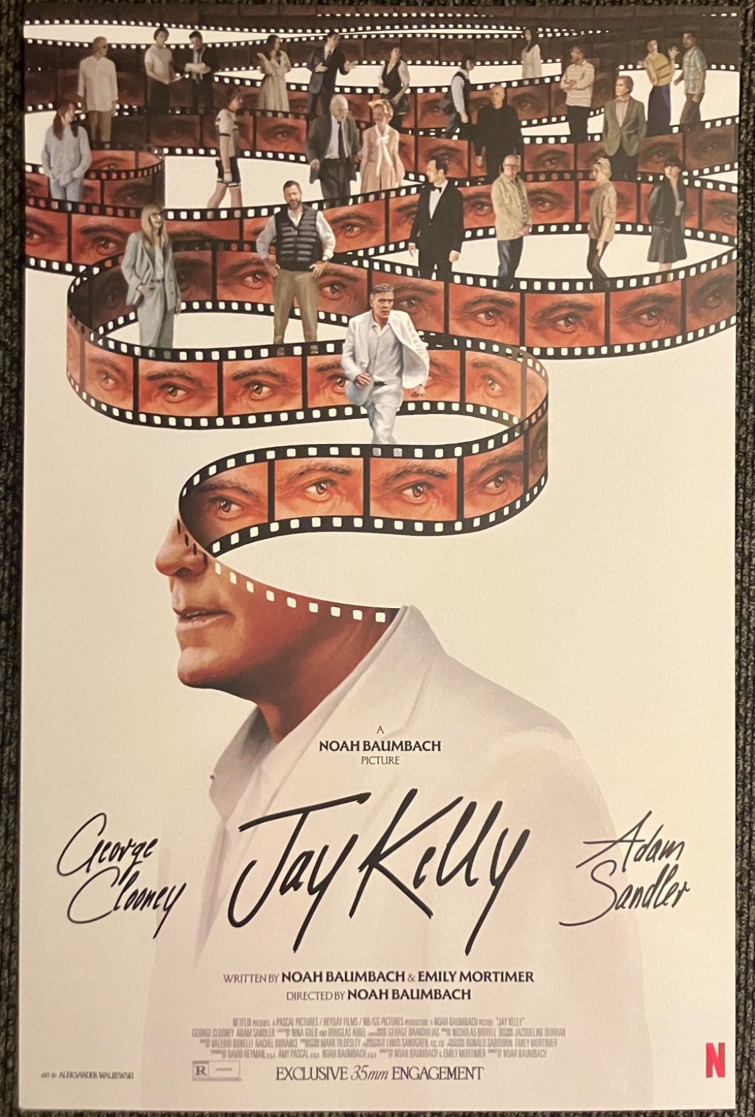 JAY KELLY (2025) 11x17 IN POSTER PROGRAM & TUDUM MAGAZINE NEW GEORGE CLOONEY