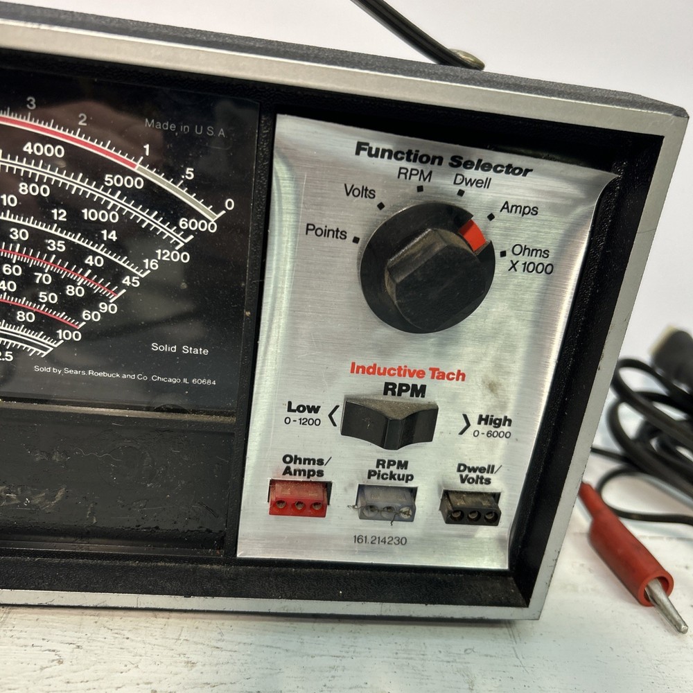 Sears Craftsman 161.210400 Solid State Engine Analyzer With All Cables Untested