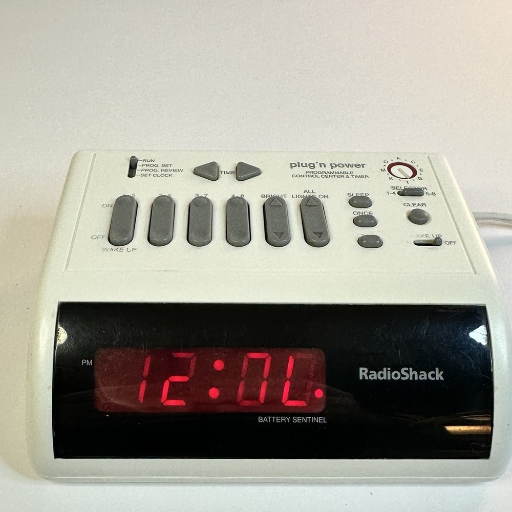 RadioShack Plug N Power Control Center Timer Battery Sentinel Tested Working