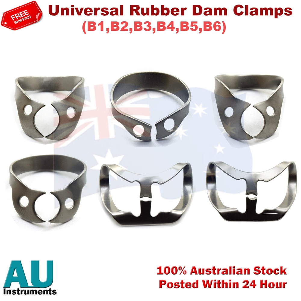 Rubber Dam Assorted Clamps Set Restorative Endodontics Orthodontic
