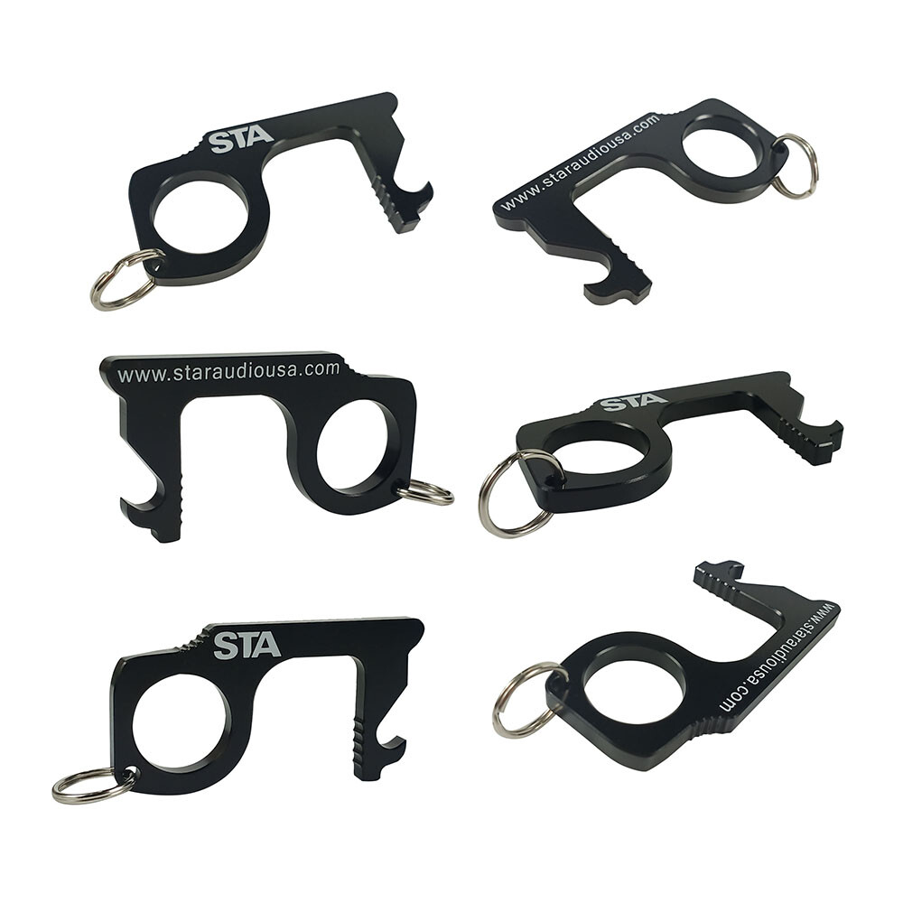 6PCS Portable Touchless Ease To Clean Handheld Keychain Contactless Keychain