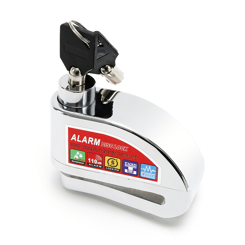 Motorcycle Bike Stainless Steel Brake Disc Safety Lock Security Electronic Alarm
