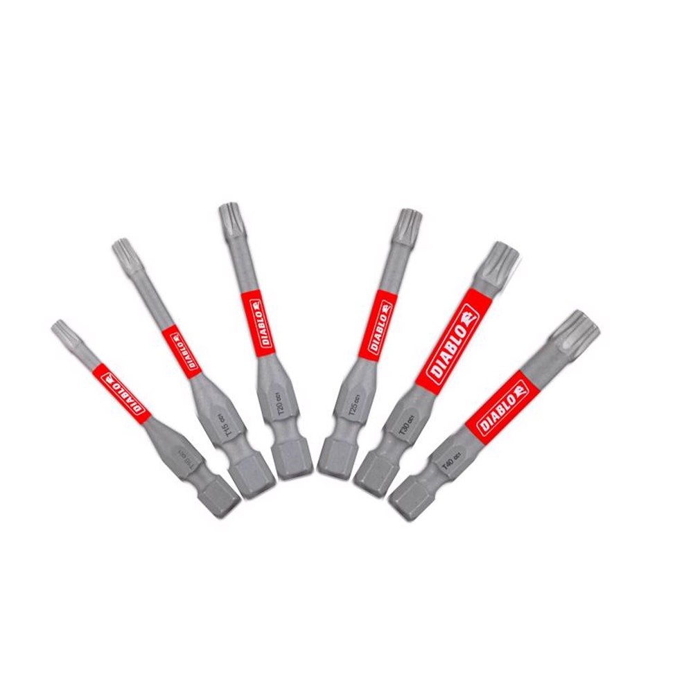Diablo Torx 2 in. L Drive Bit Set Black Oxide 6 pc