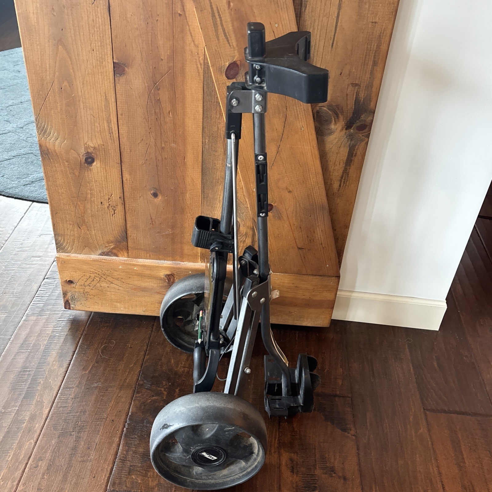 Bagboy Golf Bag Cart Push Pull Cart Model M-300 Collapsible Storage Very Good