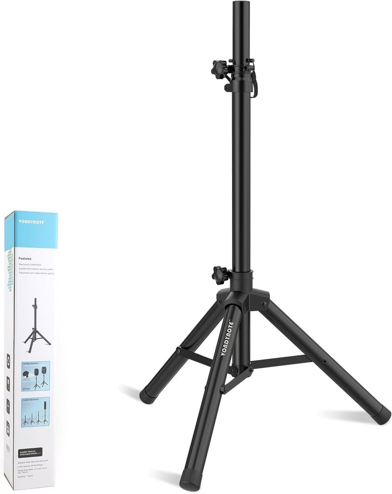 Adjustable Tripod Speaker Stands 33.5" to 53.5" - Stable & Portable Performance