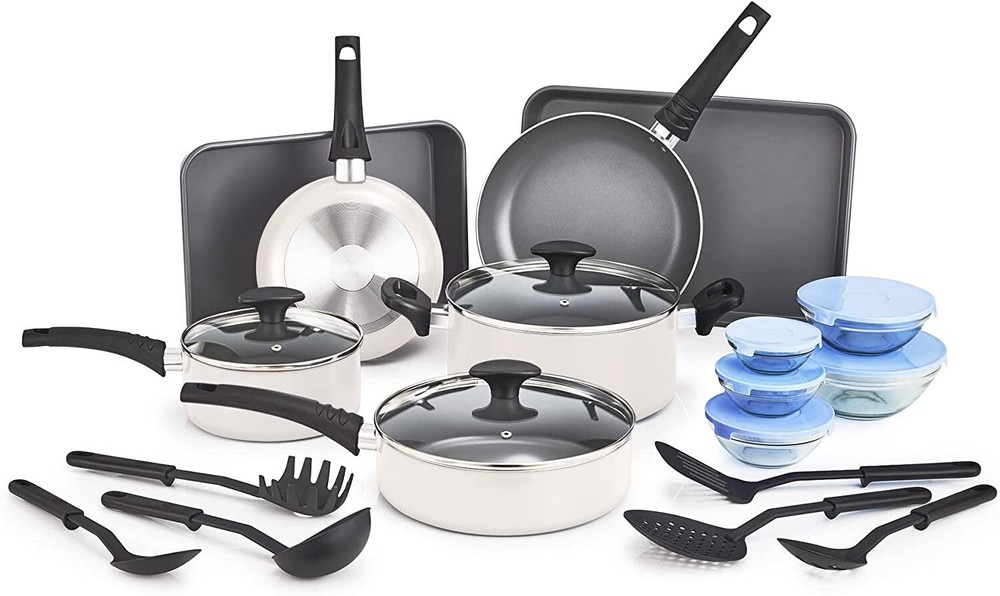 BELLA 21 Piece Cook Bake and Store Kitchen Essentials Set, White