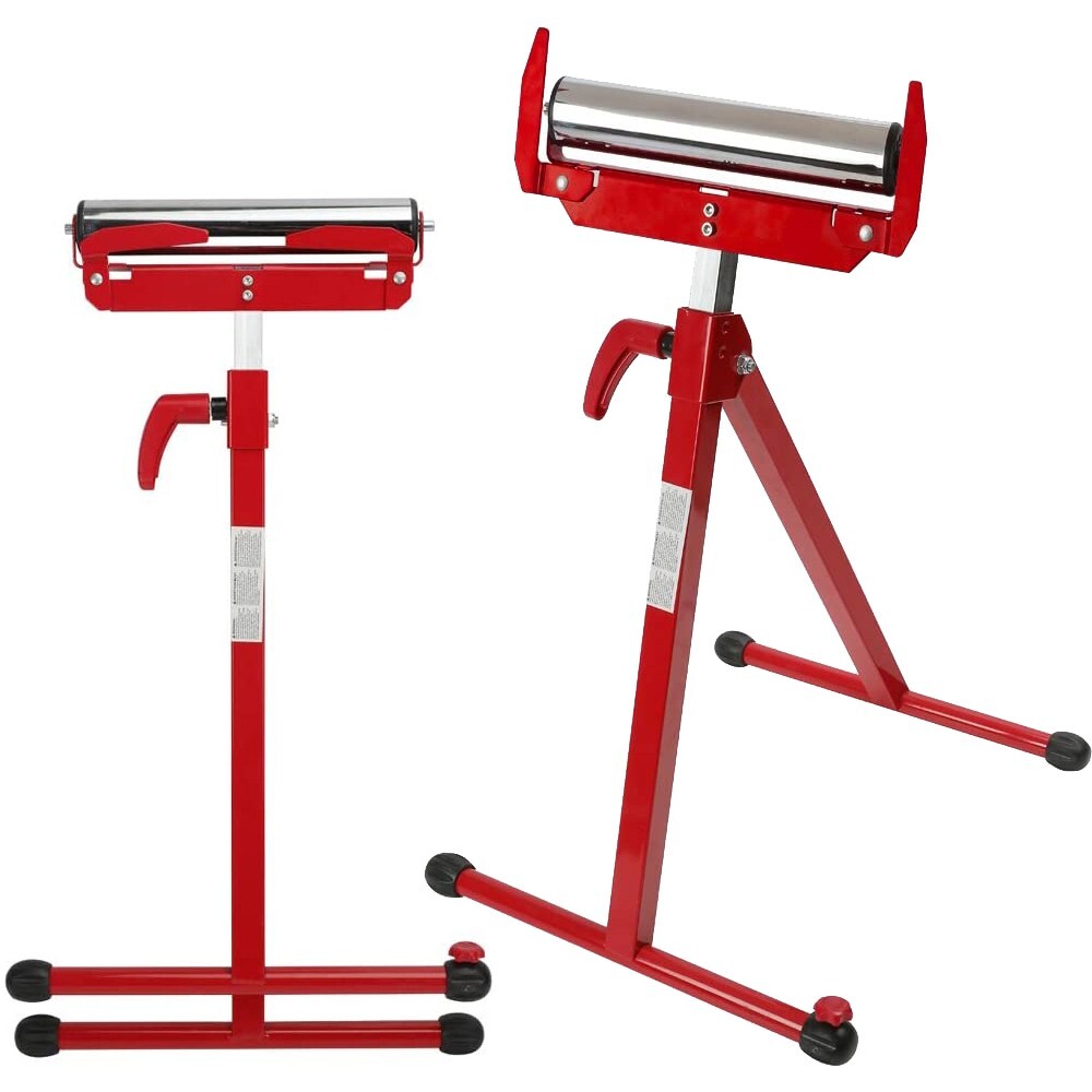 WORKPRO Folding Roller Stand Saw Horse Height Adjustable 250Pound Load Capacity