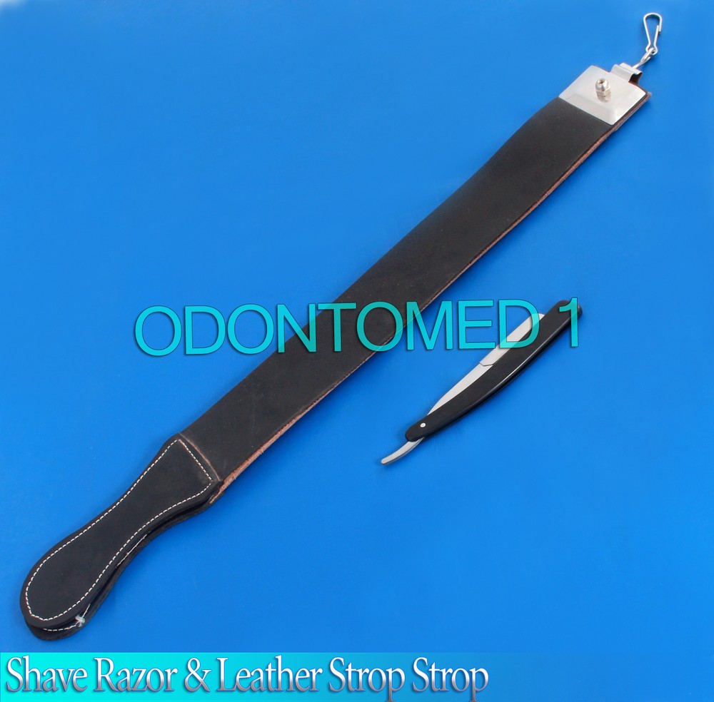 Classic Shave Straight Razor and Leather Strop Strap