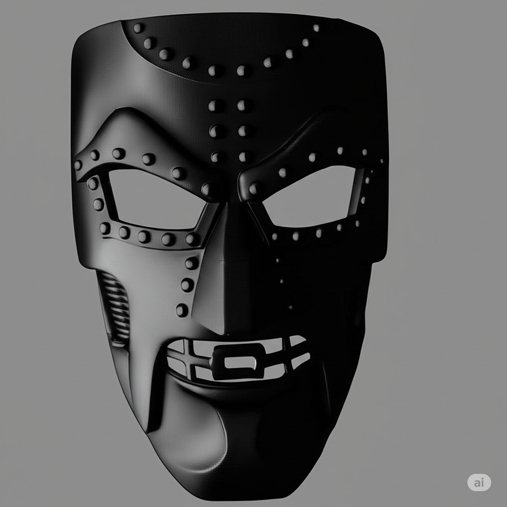 Dr Doom Mask-Strap attached