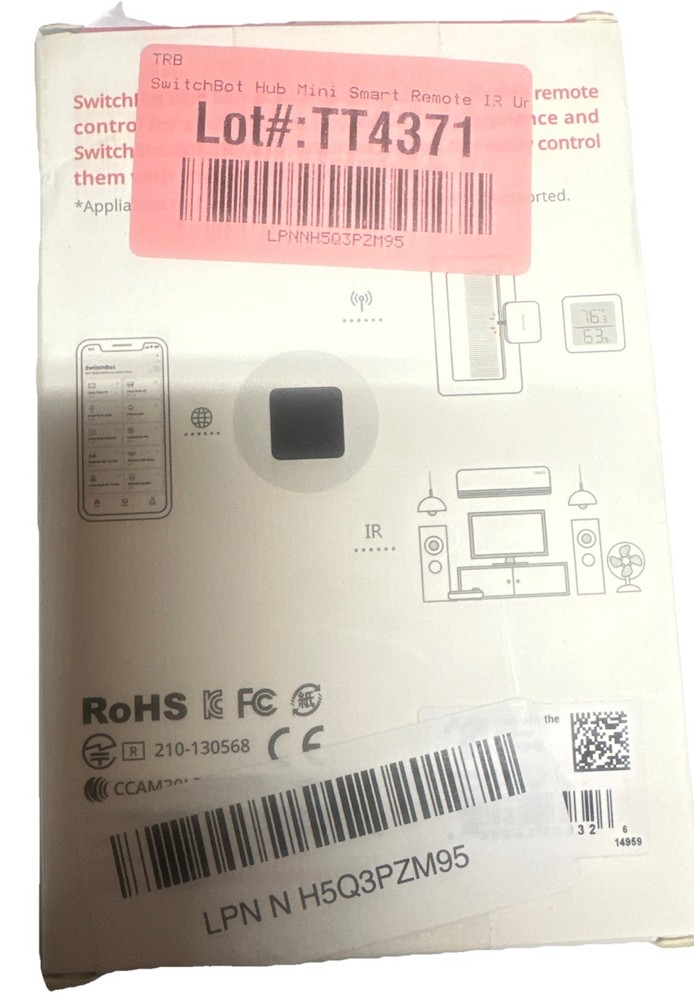 SwitchBot Hub Mini Smart Remote Home Control IR Link Black