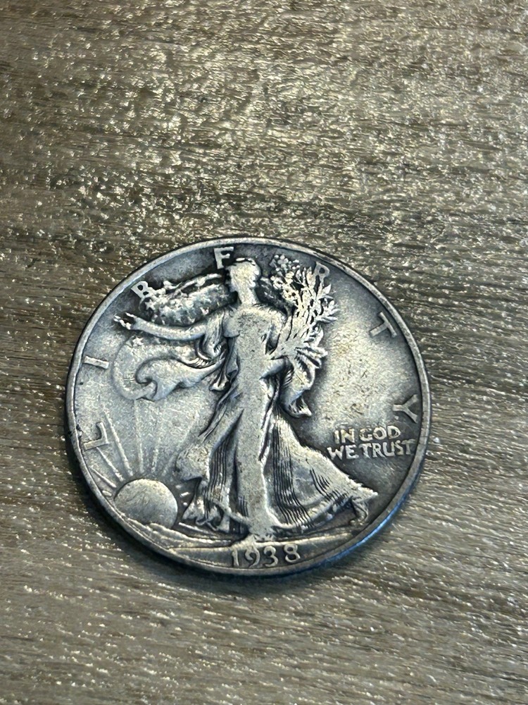 1938D Walking Liberty Half Dollar F+